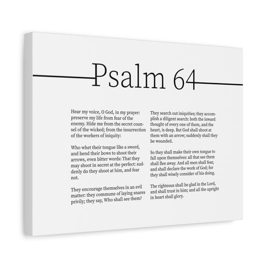 Scripture Canvas Preserve My Life Psalm 64 Christian Wall Art Bible Verse Print Ready to Hang