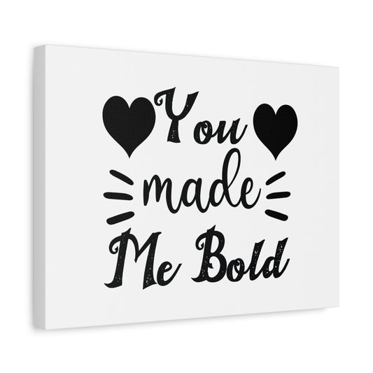 Scripture Canvas You Made Me Bold Psalm 138:3 Heart Christian Wall Art Bible Verse Print Ready to Hang