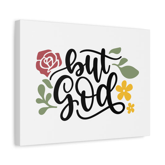Scripture Canvas But God Psalm 86:15 Christian Wall Art Bible Verse Print Ready to Hang