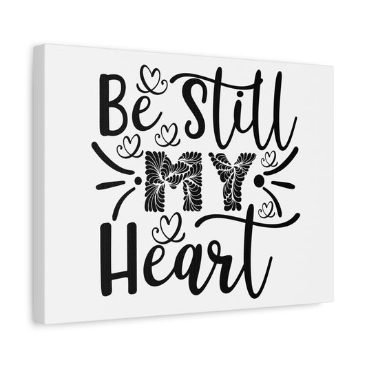 Scripture Canvas My Heart Psalm 37:7 Christian Wall Art Print Ready to Hang