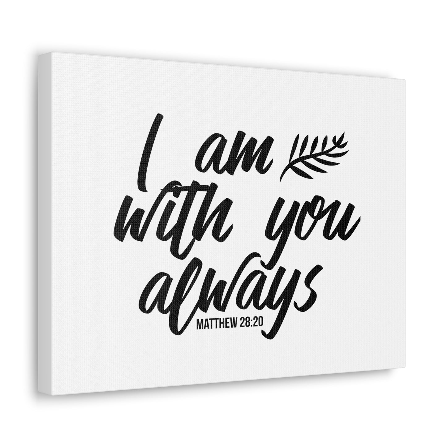 With You Matthew 28:20 Christian Wall Art Bible Verse Print Ready to Hang