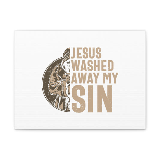 Washed Away My Sin Psalm 51:2 Christian Wall Art Bible Verse Print Ready to Hang