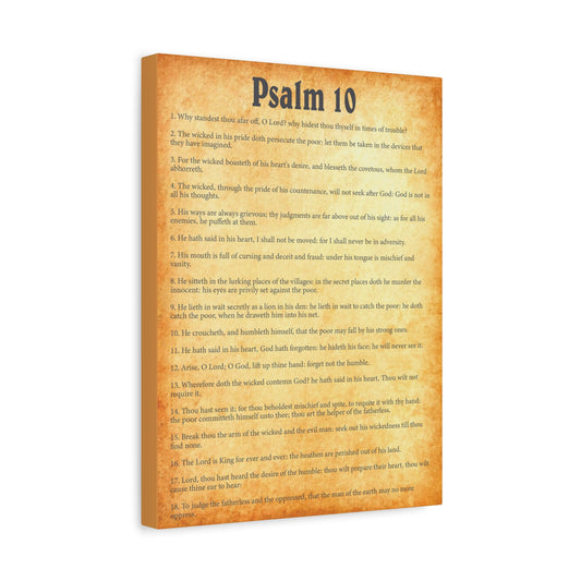 Scripture Walls Psalm 10 Gold Bible Chapter Canvas Christian Wall Art Ready to Hang