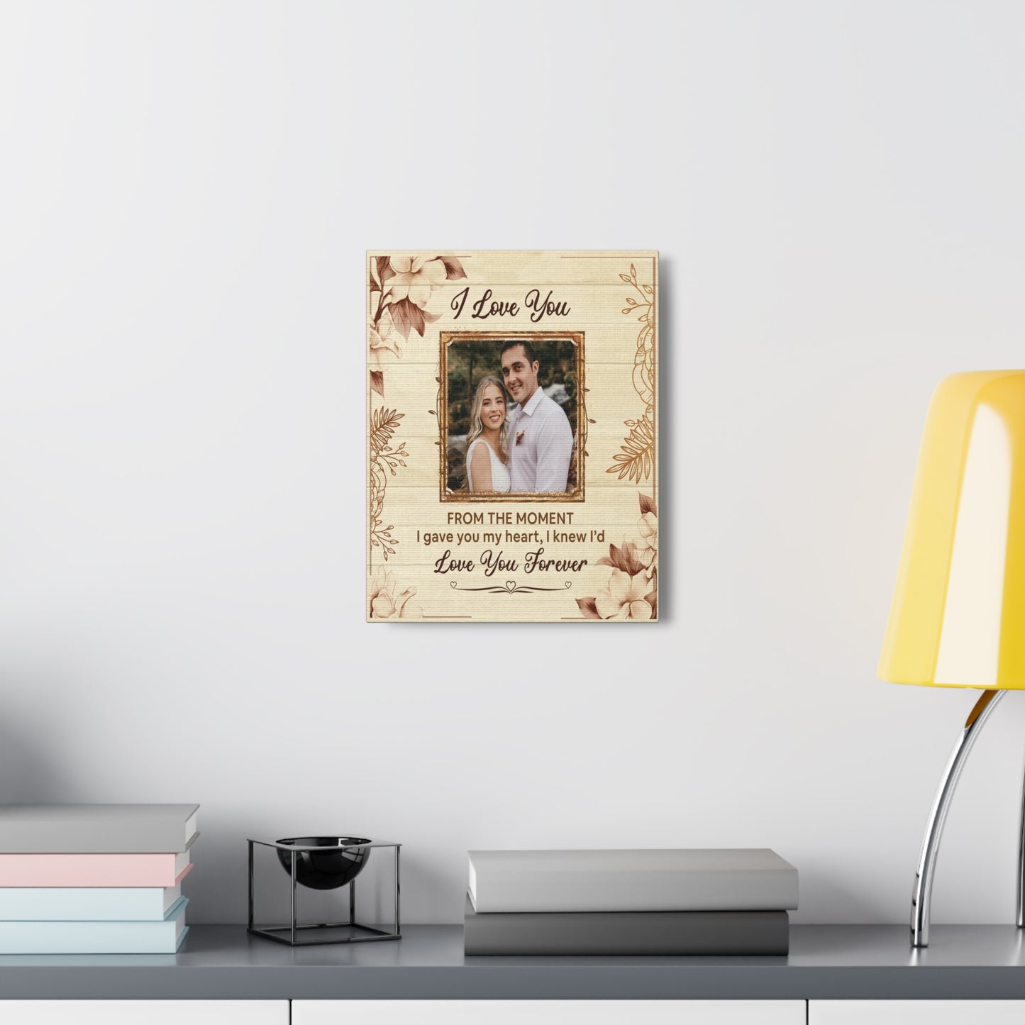 Personalized To My Wife I Love You Forever Custom Photo Canvas Wall Art – Personalized Romantic Gift