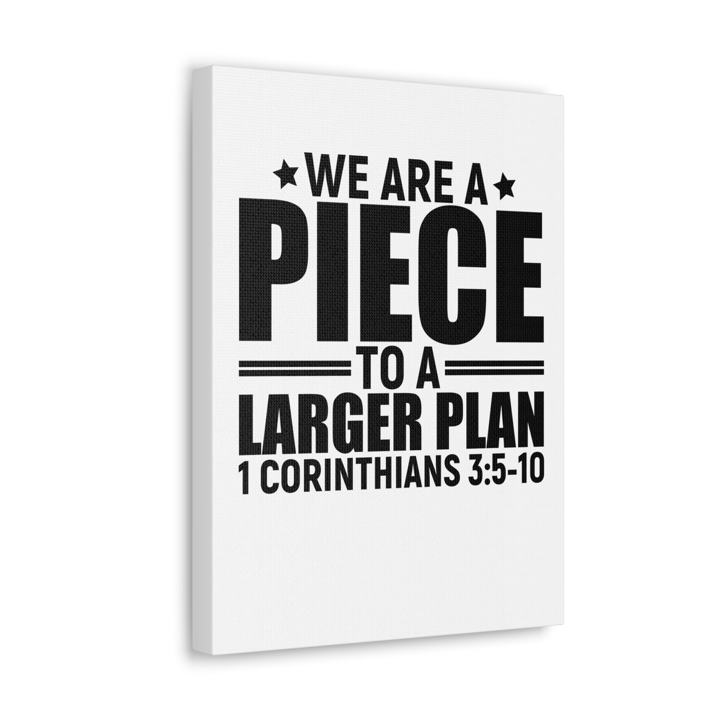 1 Corinthians 3:5-10 We Are a Piece Bible Verse Canvas Christian Wall Art Ready to Hang Unframed