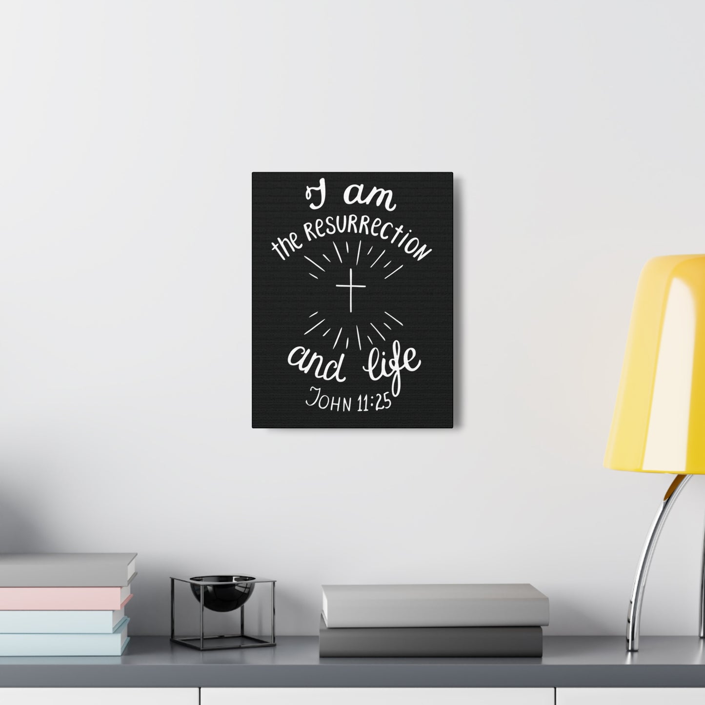 I Am The Resurrection And Life John 11:25 Christian Wall Art Bible Verse Print Ready To Hang