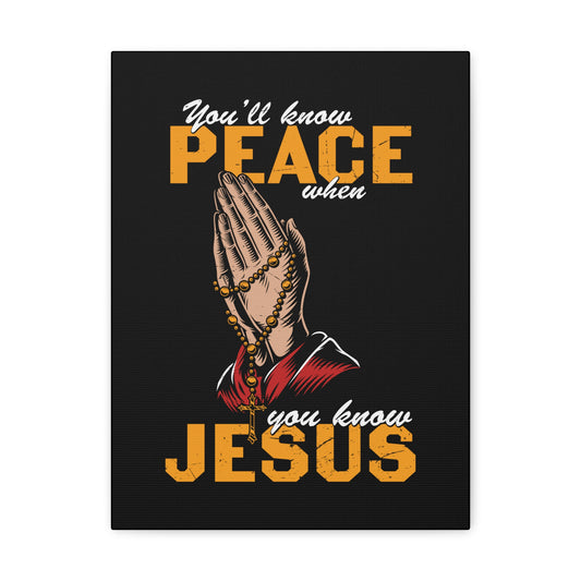 You'll Know Peace Rosary Psalms 96:1-13 Christian Wall Art Bible Verse Print Ready to Hang