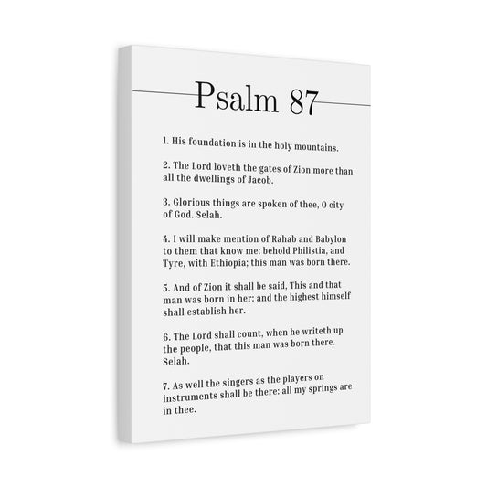 Scripture Canvas City Of God Psalm 87 Christian Wall Art Bible Verse Print Ready to Hang