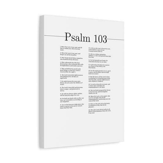 Scripture Canvas Bless His Holy Name Psalm 103 Christian Wall Art Bible Verse Print Ready to Hang