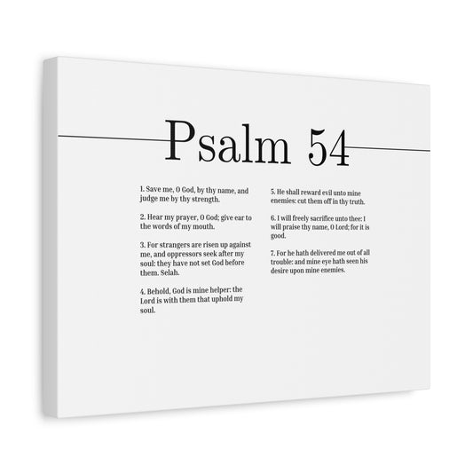Scripture Canvas Save Me, O God Psalm 54 Christian Wall Art Bible Verse Print Ready to Hang