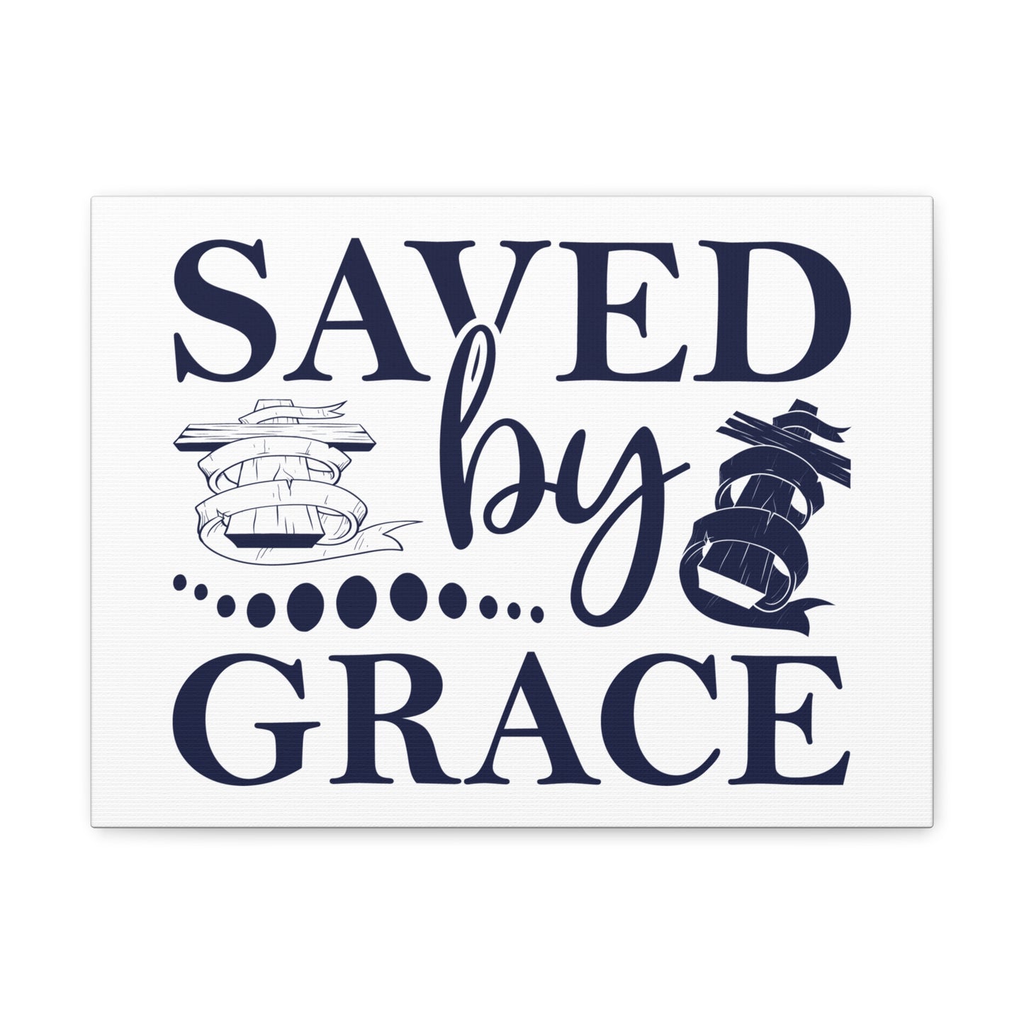 Saved By Grace Ephesians 2:8-9 Christian Wall Art Print Ready to Hang