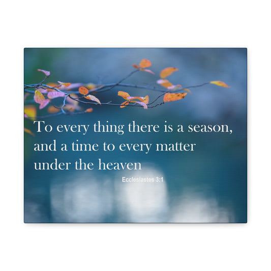 Under The Heaven Ecclesiastes 3:1 Bible Verse Canvas Christian Wall Art Ready to Hang