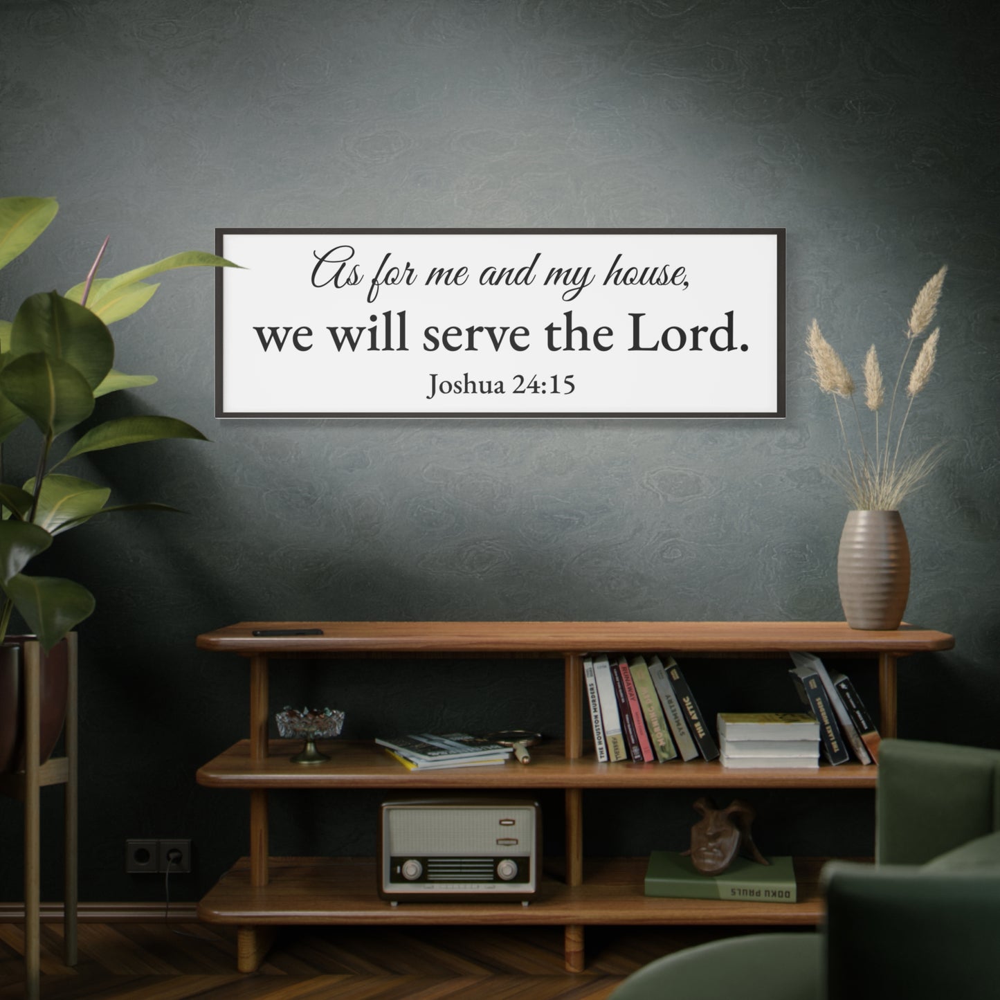 Scripture Walls Joshua 24:15 White Bible Verse Canvas Christian Wall Art Ready to Hang Unframed