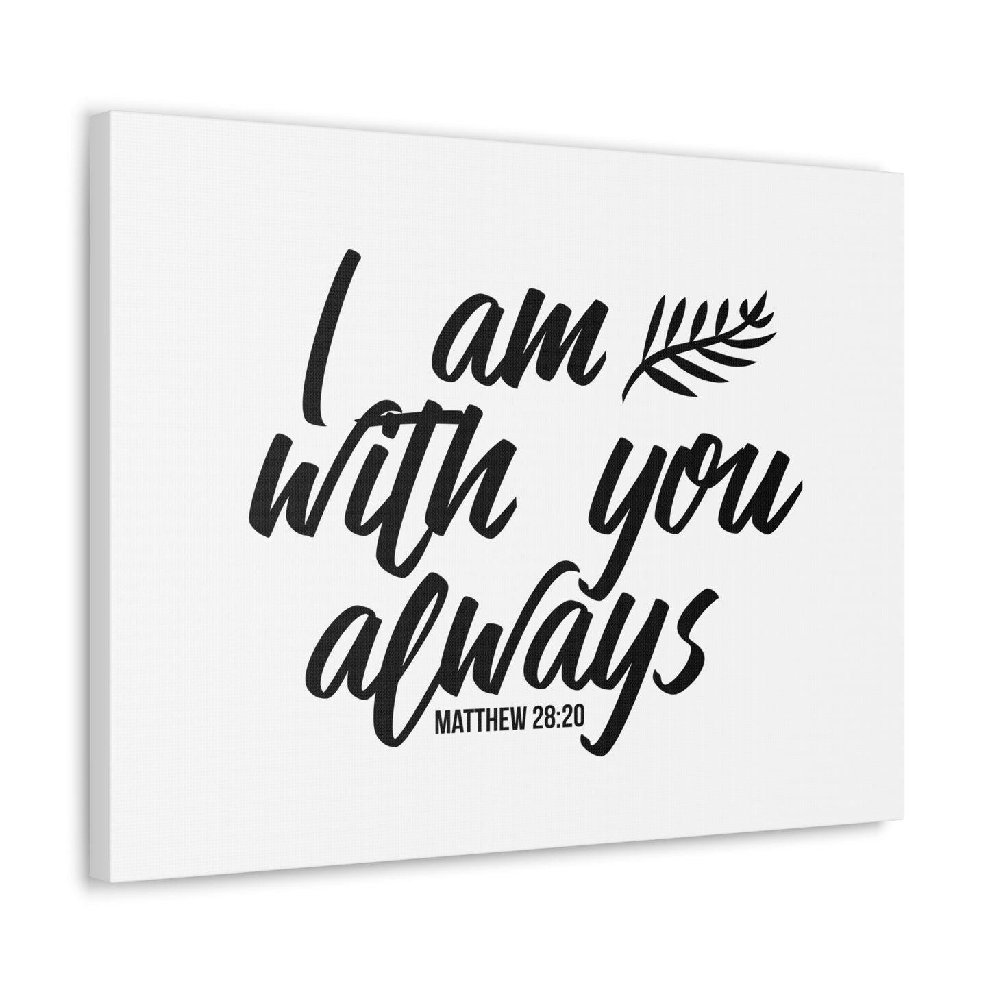 With You Matthew 28:20 Christian Wall Art Bible Verse Print Ready to Hang