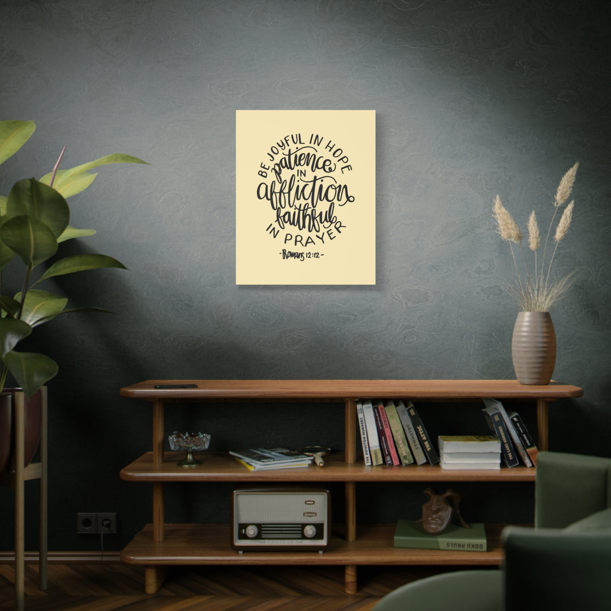 Scripture Canvas Be Joyful In Hope Romans 12:12 Christian Wall Art Bible Verse Print Ready To Hang