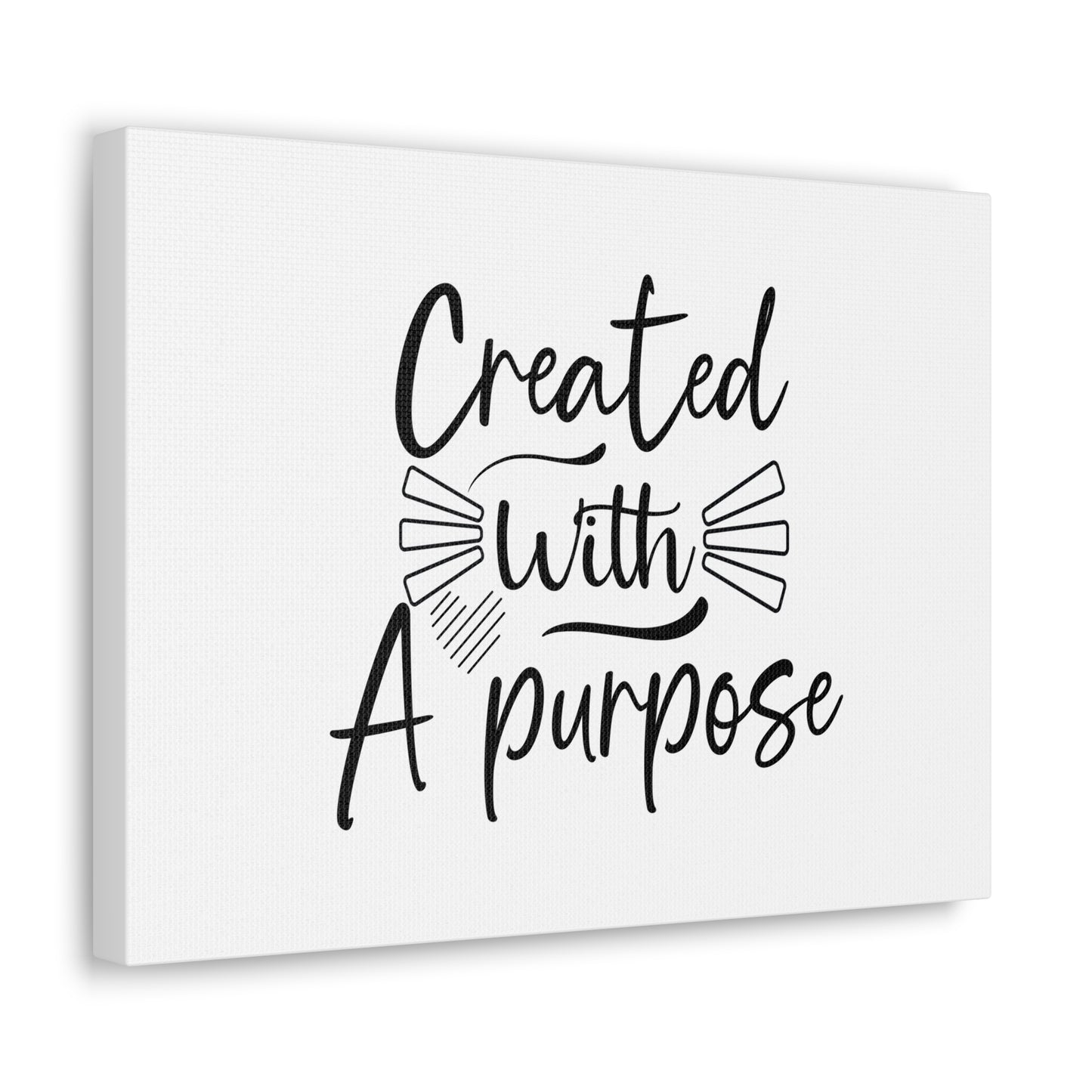 Created With A Purpose Isaiah 45:18 Line Heart Christian Wall Art Bible Verse Print Ready to Hang