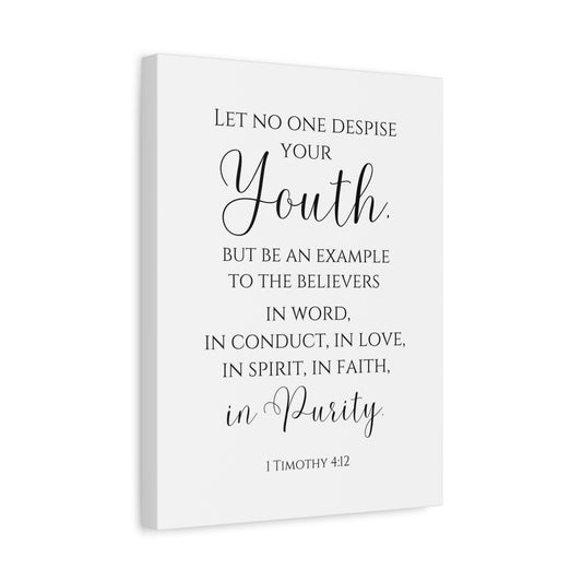 Scripture Walls 1 Timothy 4:12 Be An Example Bible Verse Canvas Christian Wall Art Ready to Hang Unframed