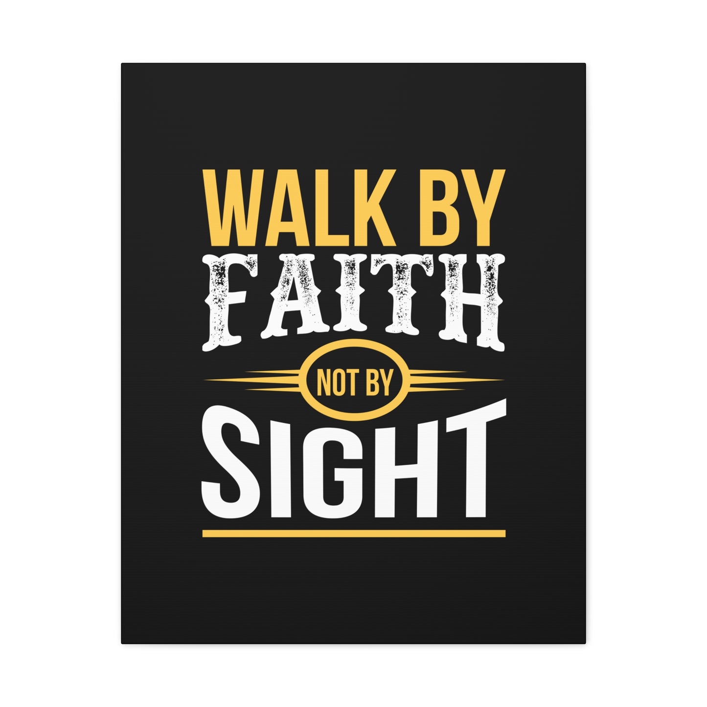 Walk By Faith Not By Sight 2 Corinthians 5:7 Orange Christian Wall Art Bible Verse Print Ready to Hang