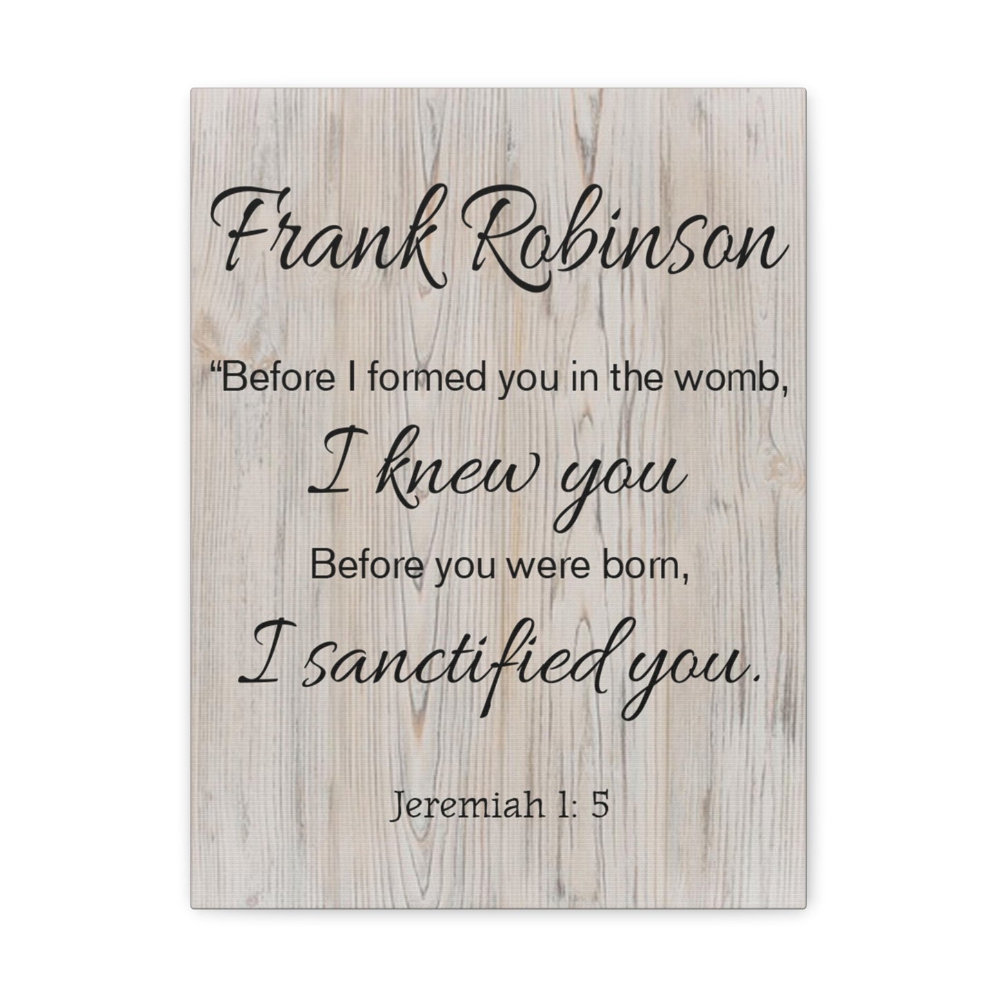 Personalized I Sanctified You Jeremiah 1:5 Bible Chapter Canvas Christian Wall Art Ready to Hang
