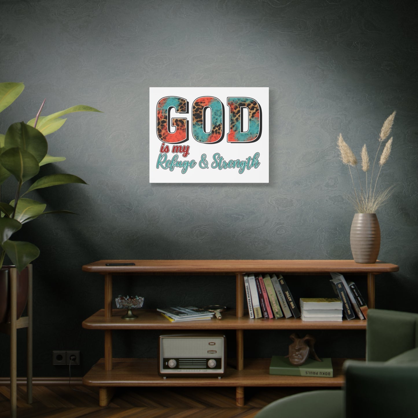 Scripture Walls My Refuge My Strength Bible Verse Canvas Christian Wall Art Ready to Hang Unframed