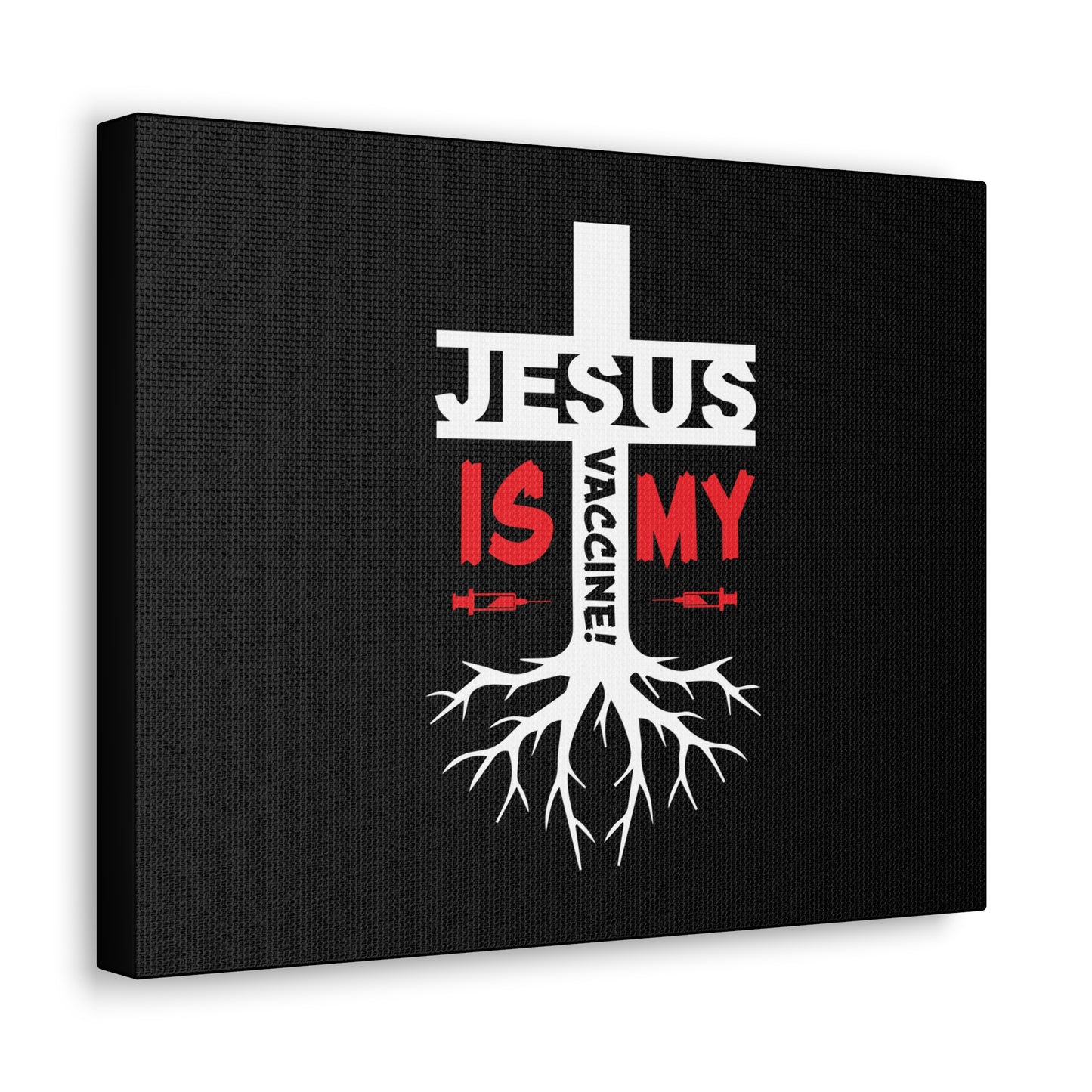 Jesus Is My Vaccine 1 Peter 2:24 Red Christian Wall Art Bible Verse Print Ready to Hang