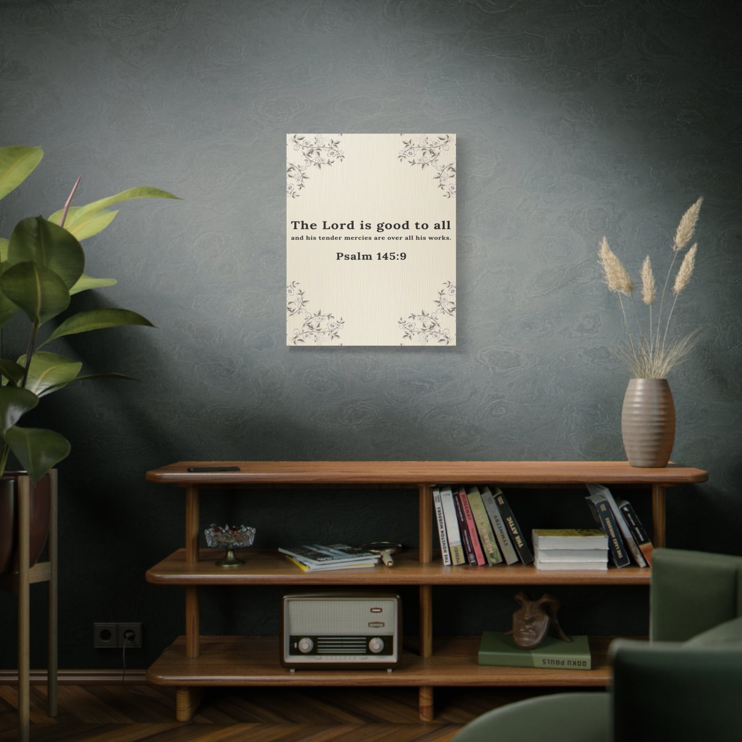 Scripture Walls Psalm 145:9 Lord is Good to All Bible Verse Canvas Christian Wall Art Ready to Hang Unframed