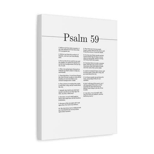 Scripture Canvas O Lord Our Shield Psalm 59 Christian Wall Art Bible Verse Print Ready to Hang