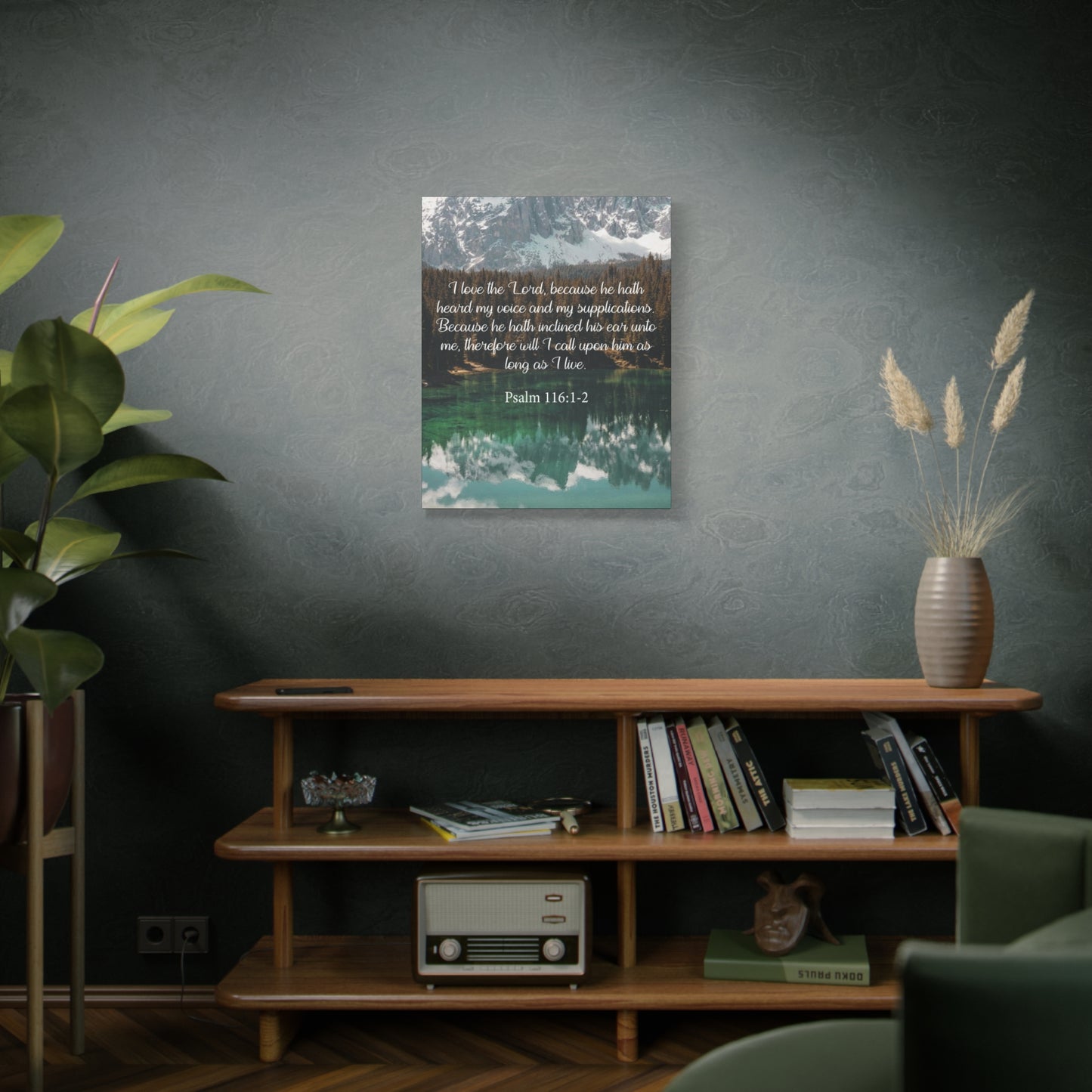 Bible Verse Canvas I Love The Lord Psalm 116:1-2 Christian Home Décor Wall Art Scripture Ready to Hang Faith Print