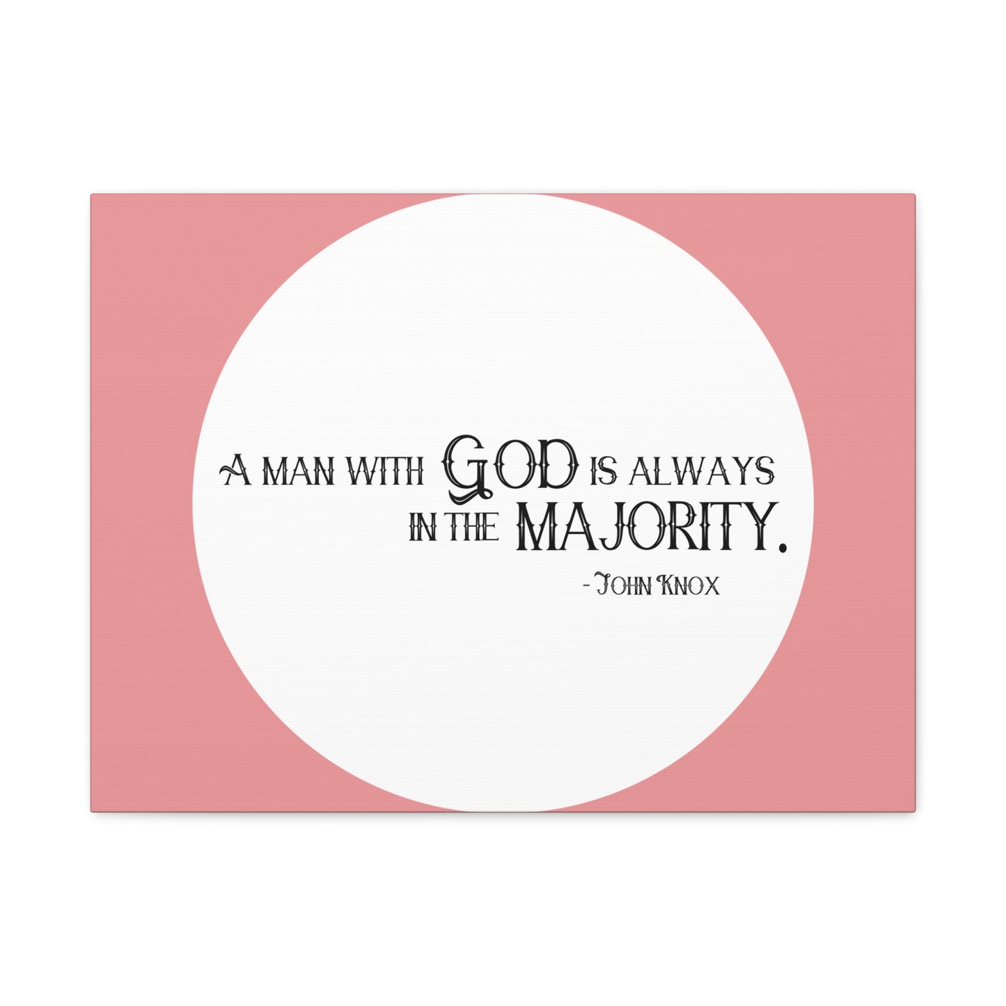 A Man With God Pink 1 Timothy 6:11 Bible Canvas Christian Wall Art Ready to Hang