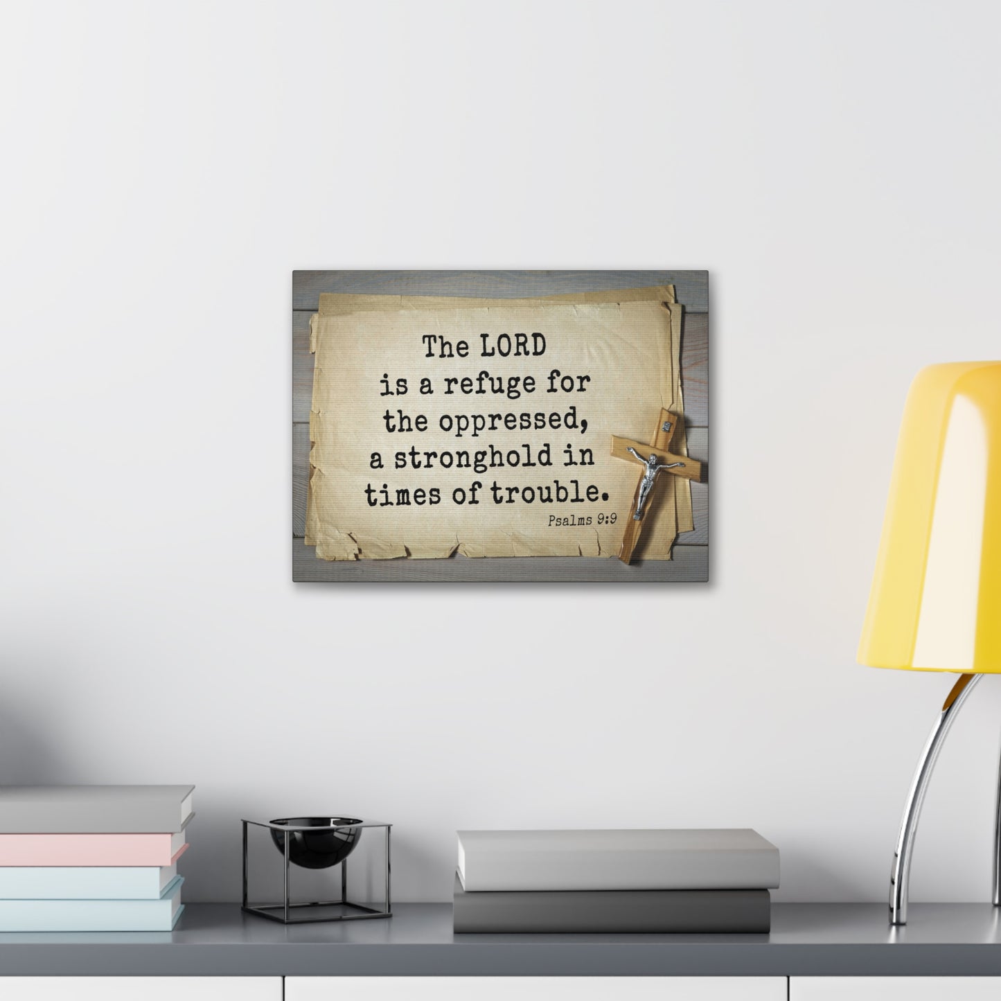 Scripture Walls A Stronghold Psalms 9:9 Bible Verse Canvas Christian Wall Art Ready to Hang
