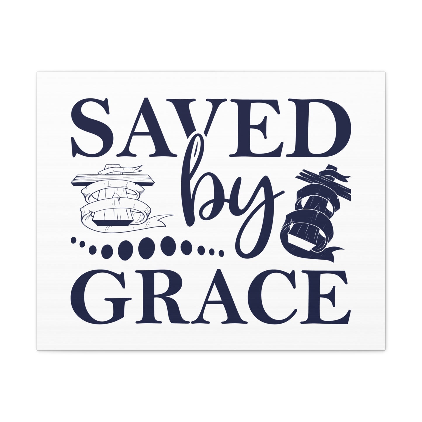 Saved By Grace Ephesians 2:8-9 Christian Wall Art Print Ready to Hang