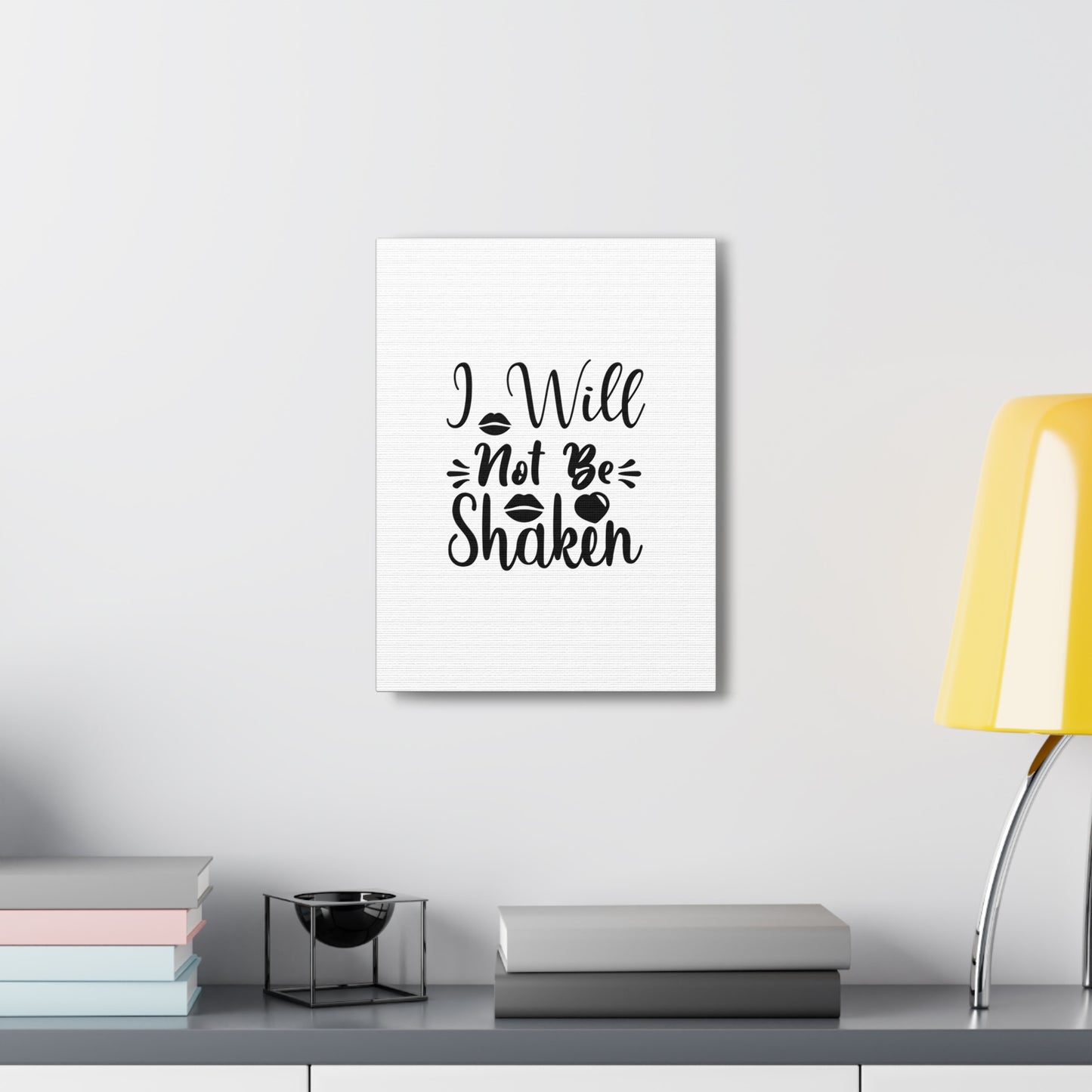 I Will Not Be Shaken Acts 2:25 Christian Wall Art Bible Verse Print Ready to Hang