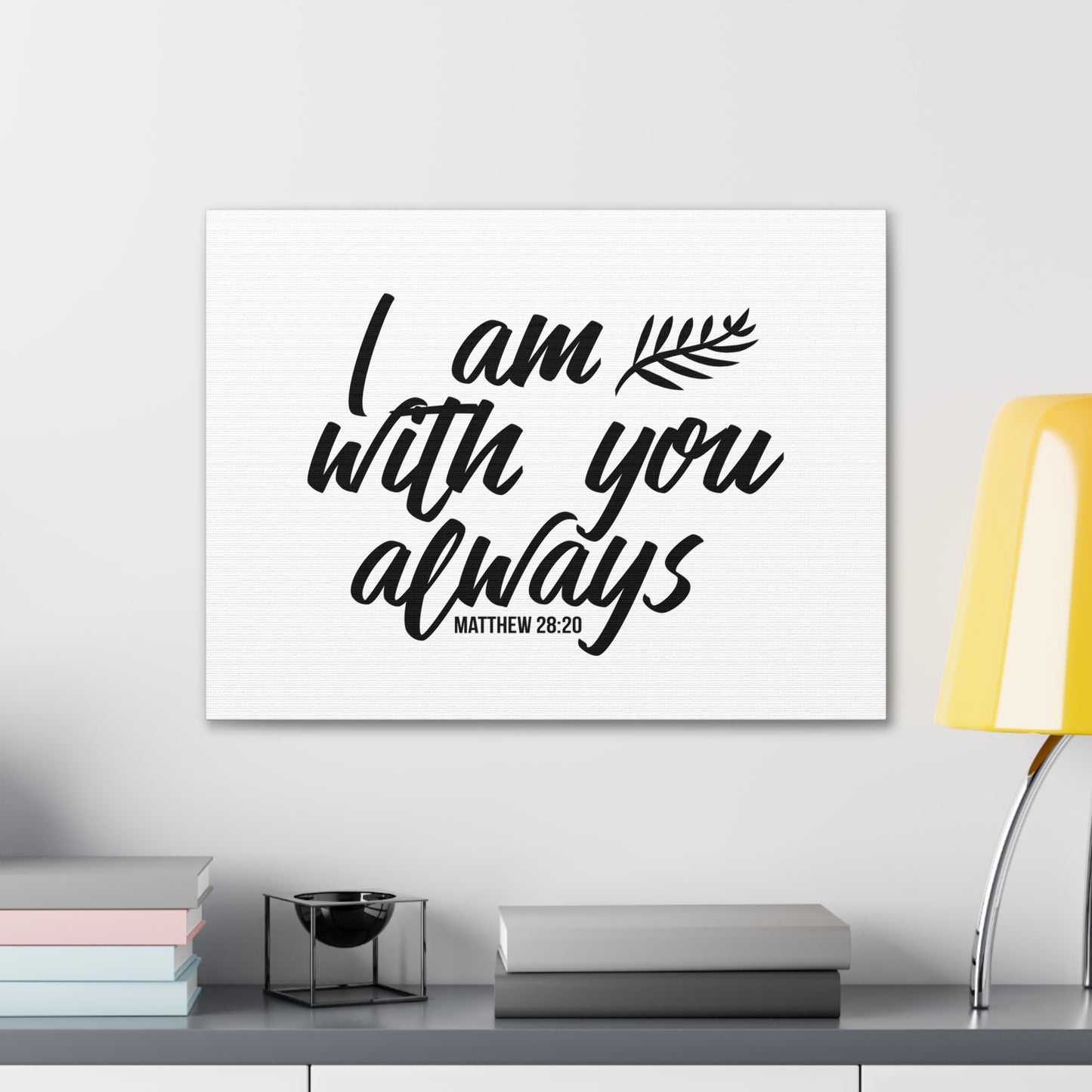 With You Matthew 28:20 Christian Wall Art Bible Verse Print Ready to Hang