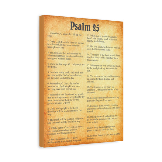 Scripture Walls Psalm 25 Gold Bible Chapter Canvas Christian Wall Art Ready to Hang