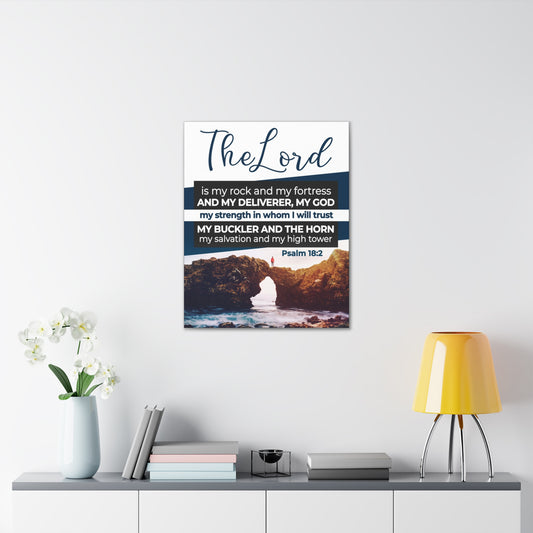 The Lord is My Rock Psalm 18:2 KJV Christian Wall Art Bible Verse Print Ready to Hang