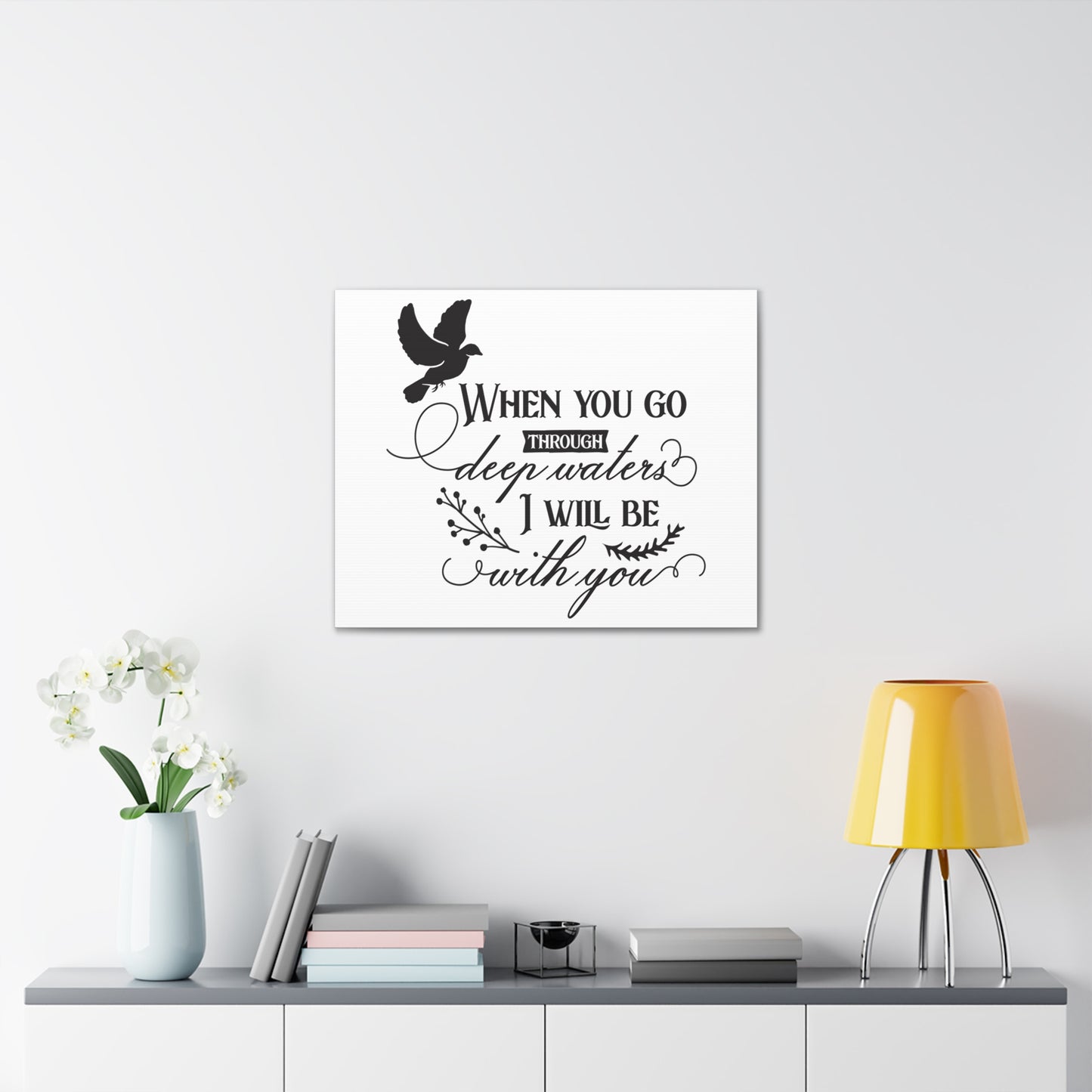 When You Go Isaiah 43:2 Christian Wall Art Print Ready to Hang