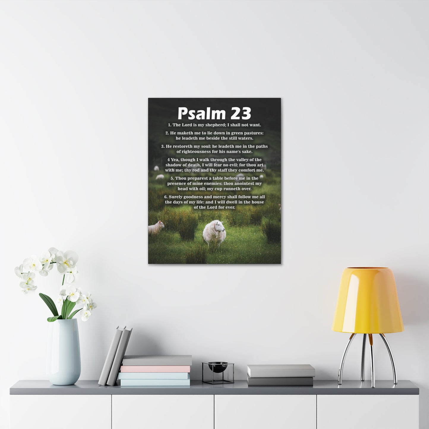 The Lord is My Shepherd Psalm 23:3 Christian Wall Art Bible Verse Print Ready to Hang