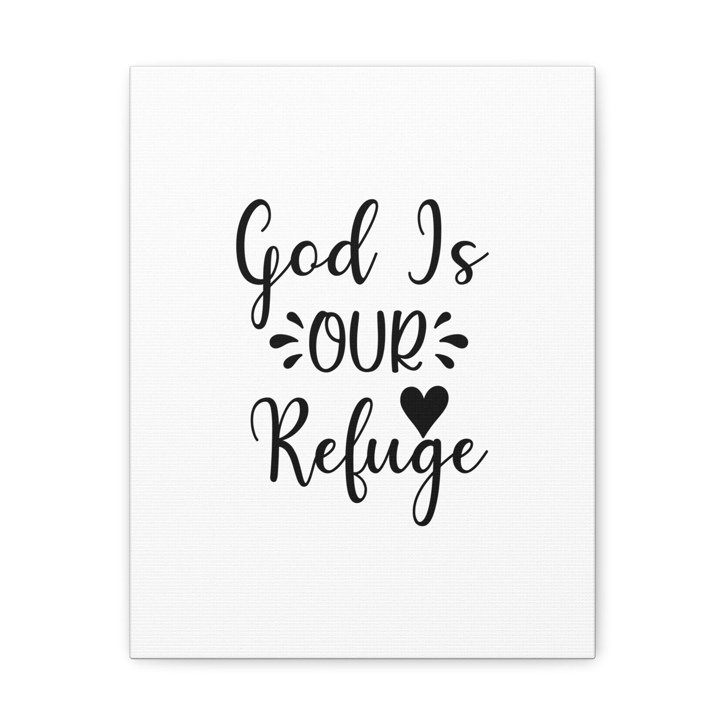 God Is Our Refuge Psalm 46:1 Heart Christian Wall Art Bible Verse Print Ready to Hang