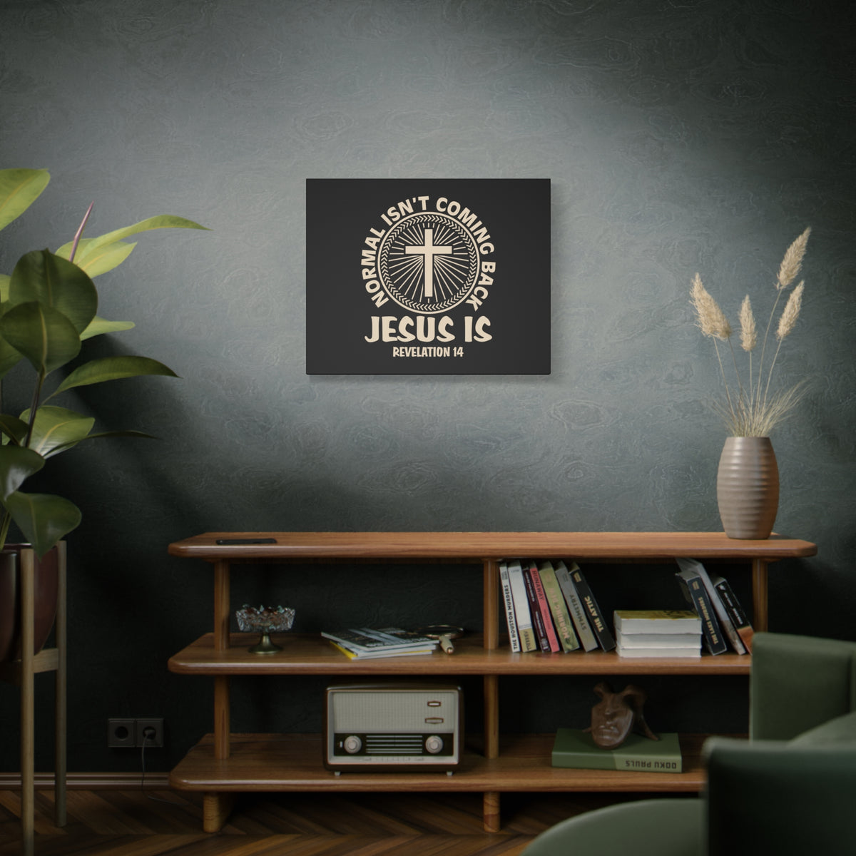 Scripture Canvas Jesus Is Coming Back Revelation 14 Christian Wall Art Bible Verse Print Ready to Hang