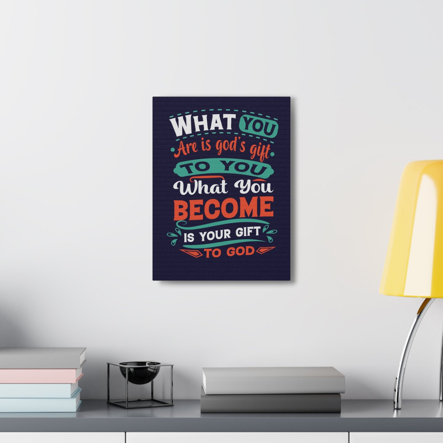 Your Gift To God 1 Peter 4:10 Blue Christian Wall Art Bible Verse Print Ready to Hang