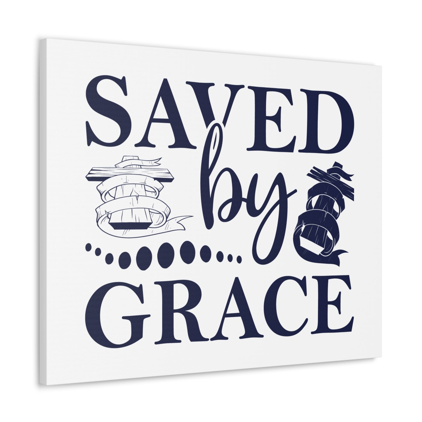 Saved By Grace Ephesians 2:8-9 Christian Wall Art Print Ready to Hang