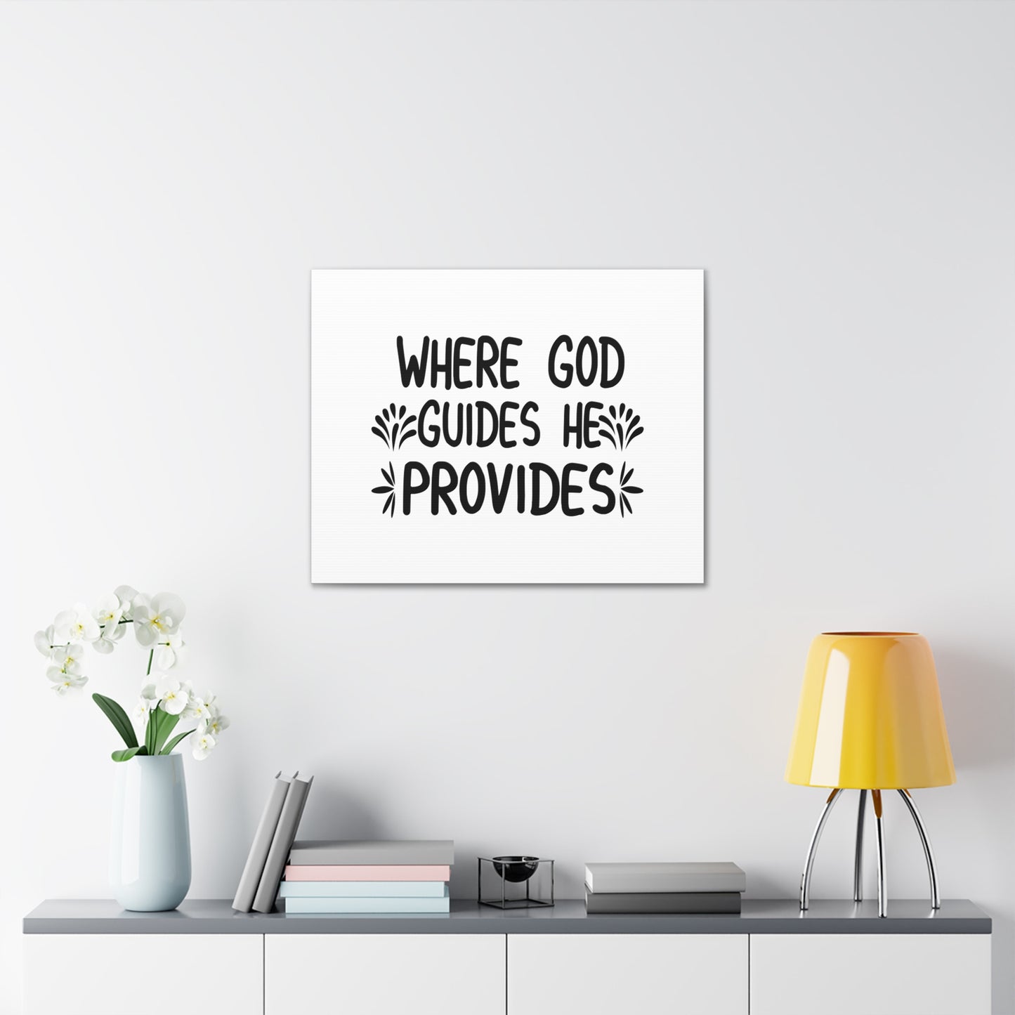 Where God Guides He Provides Matthew 6:33 Christian Wall Art Bible Verse Print Ready to Hang
