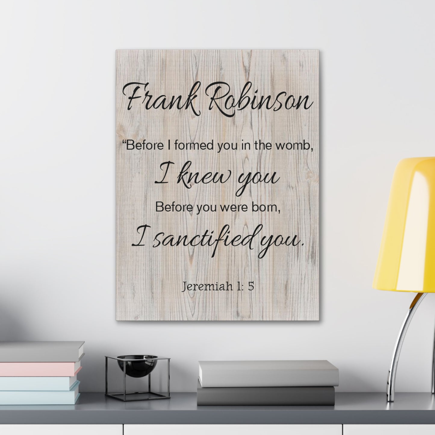 Personalized I Sanctified You Jeremiah 1:5 Bible Chapter Canvas Christian Wall Art Ready to Hang