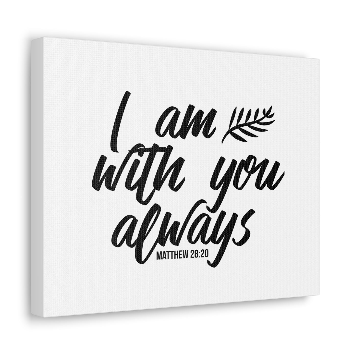 With You Matthew 28:20 Christian Wall Art Bible Verse Print Ready to Hang