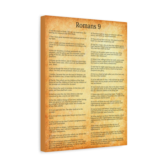 Scripture Walls Romans 9 Chapter Gold God’s Sovereign Choice Christian Wall Art Print Ready to Hang Unframed