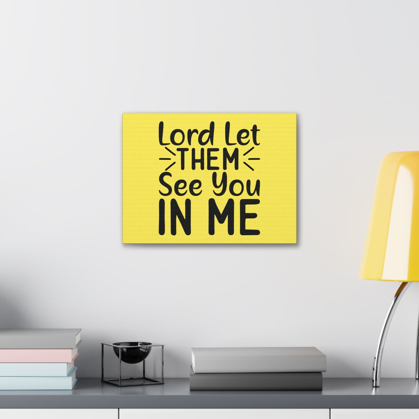 See You In Me Yellow John 17:23 Bible Canvas Christian Wall Art Ready to Hang