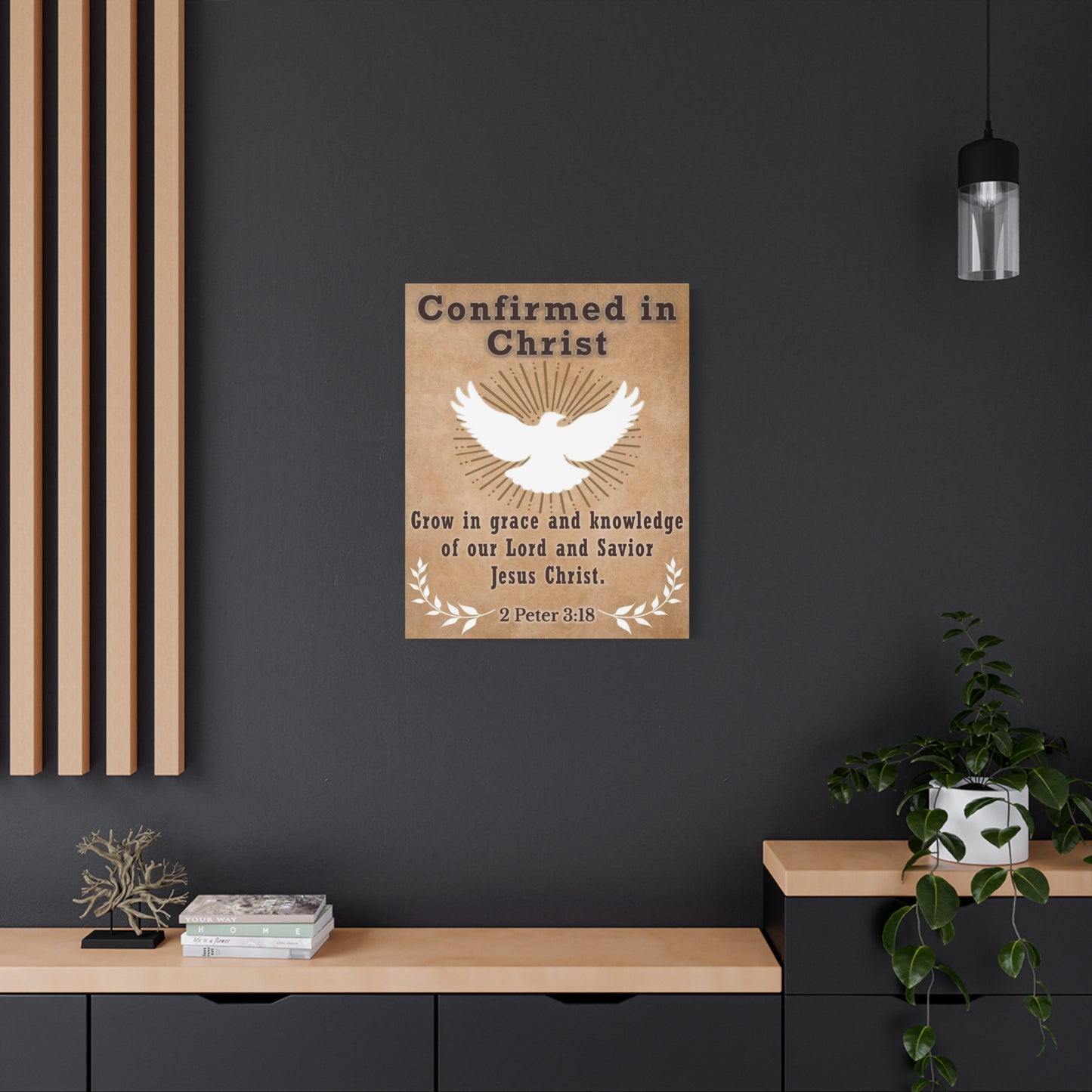 Scripture Walls Confirmed in Christ 2 Peter 3:18 Bible Canvas Christian Wall Art Ready to Hang Unframed