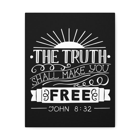 The Truth Shall Make You Free John 8:32 Christian Wall Art Bible Verse Print Ready To Hang
