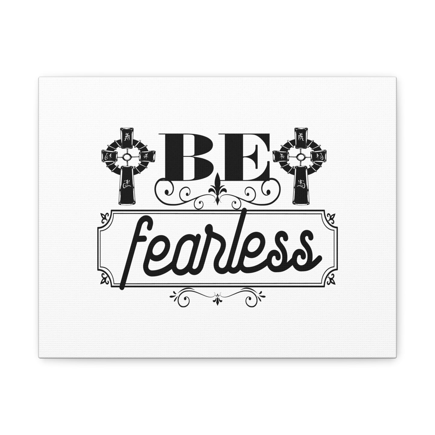 Be Fearless 2 Timothy 1:7 Ornamental Cross Christian Wall Art Bible Verse Print Ready to Hang