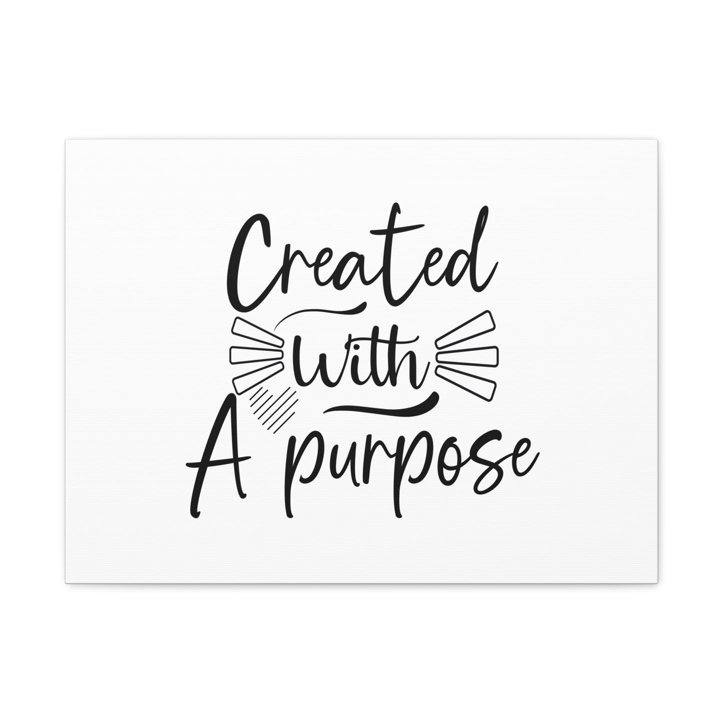 Created With A Purpose Isaiah 45:18 Line Heart Christian Wall Art Bible Verse Print Ready to Hang